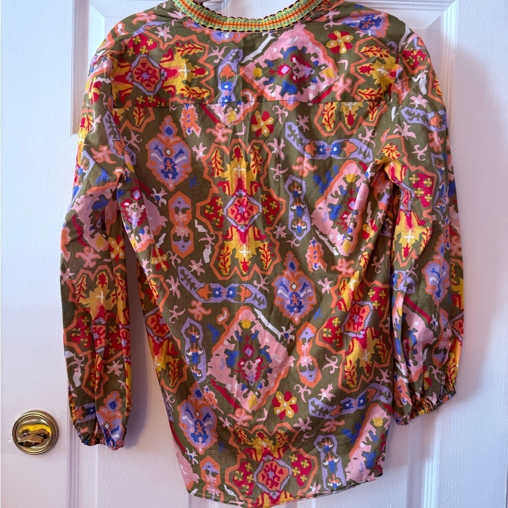 Zara Colorful Patterned Blouse - Picture 4 of 7